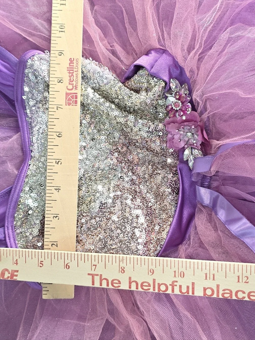 Weissman Keep The Beat 17370 Purple Pink Sequin Tulle Ballet Costume Dance SC*